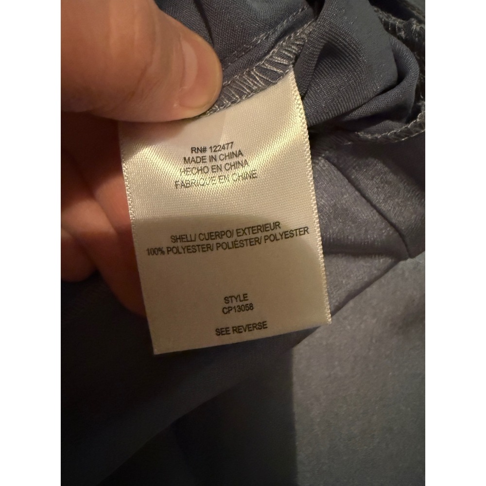 NSR Wide Leg Pleated Pants Women Medium Blue Flowing Elegant Palazzo Satin NWT - Picture 5 of 9